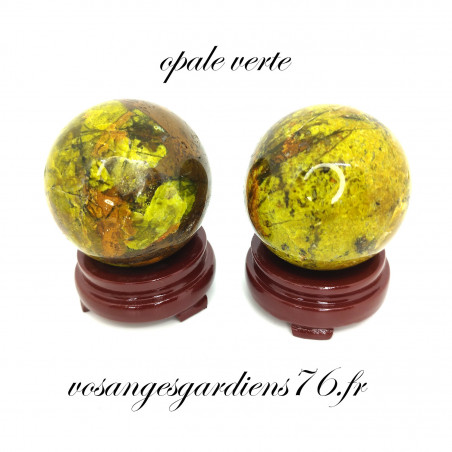 Sphère Opale Verte AA 50 à 60mm