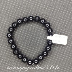 Bracelet obsidienne noire 8mm