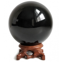 Sphère obsidienne noire 10cm