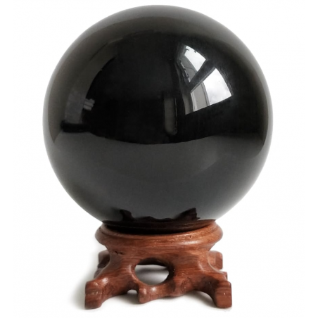 Sphère obsidienne noire 9cm