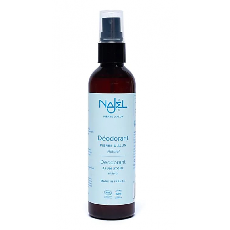Najel Déodorant naturel pierre d'Alun spray 125 ml Najel Déodorant naturel pierre d'Alun spray 125 ml